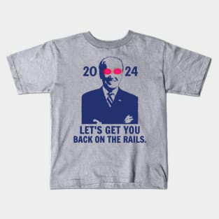 Dark Brandon, Let's Get You Back On The Rails. 2024 Kids T-Shirt